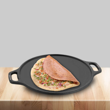 Cast Iron Dosa Tawa Pan/ Dosa Kallu/ Chapati Tawa/ Roti Iron Tawa | Pre-Seasoned Cookware | Induction Friendly | 100% Natural & Toxin-Free